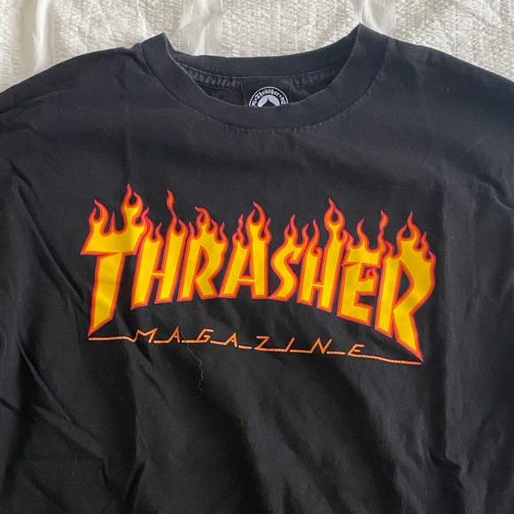 THRASHER MAGAZINE LONG SLEEVE BLACK/FLAME - Picture 3 of 4